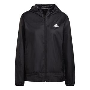 NWT $60 ADIDAS zipper windbreaker jacket black white S